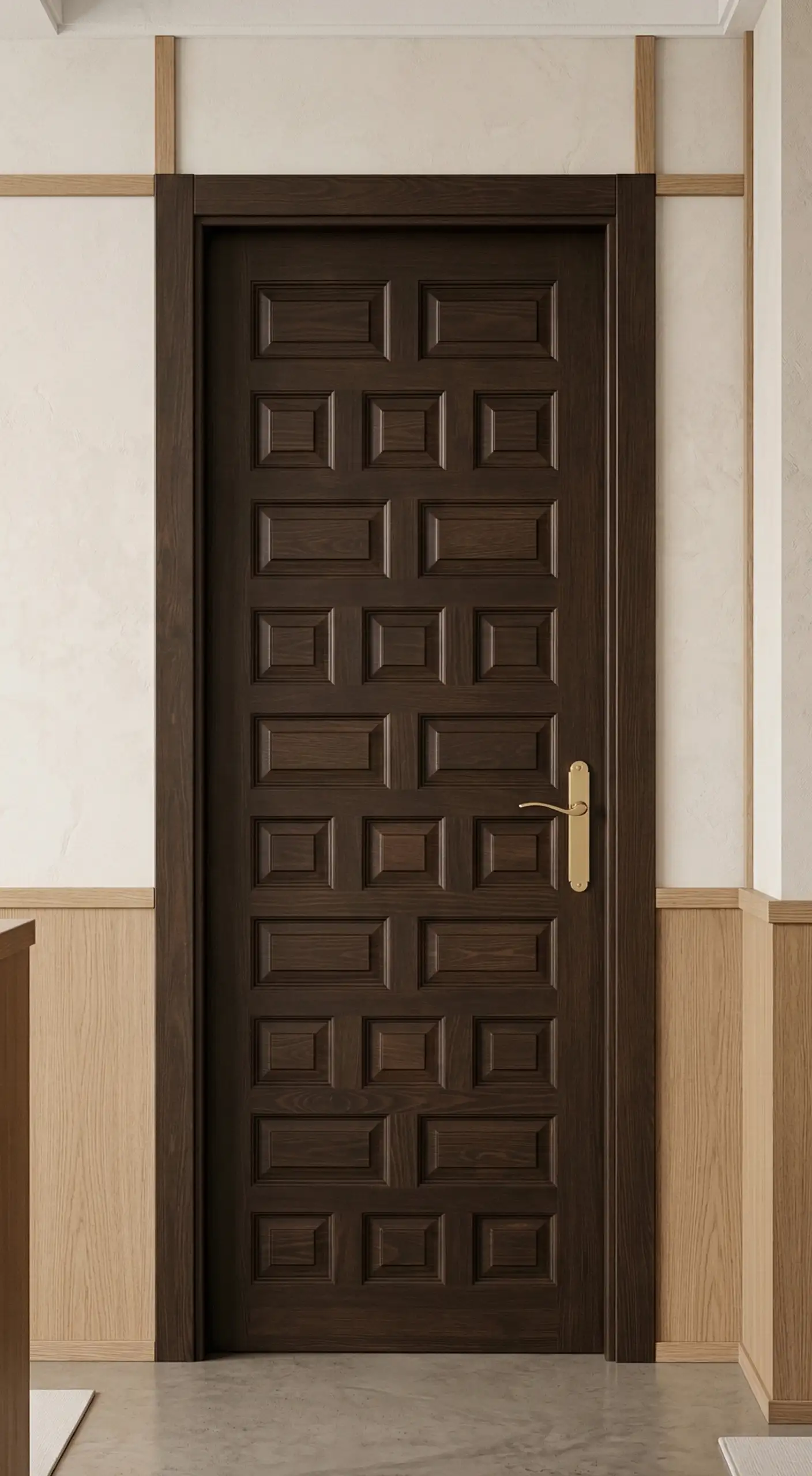 Puerta de Interior Castellana color iroko Ref 06