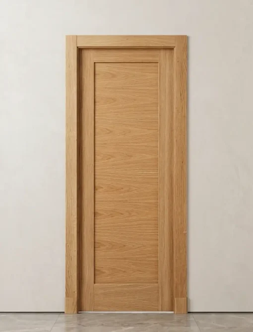 Puerta de interior de madera con plafón Ref. 40